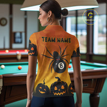 Load image into Gallery viewer, Personalized Funny Spider 8 Ball Pool Billiard Shirt For Women Custom Halloween Billiard Team Jersey TDM4511