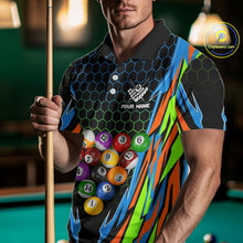 Load image into Gallery viewer, Colorful 3D Billiard Jersey For Men Custom Funny Pool Balls Billiard Team Shirt Polo &amp; 1/4 Zip TDM4933