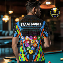 Load image into Gallery viewer, Colorful 3D Billiard Jersey For Men Custom Funny Pool Balls Billiard Team Shirt Polo &amp; 1/4 Zip TDM4933