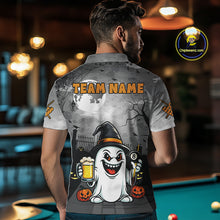 Load image into Gallery viewer, Funny Ghostly Beer Halloween Billiard Shirt For Men Custom Halloween Gifts For Pool Player TDM4947