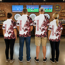 Load image into Gallery viewer, Red Thorny Camo Wolf Dart Shirts For Women Custom Camouflage Darts Jersey Team Polo &amp; 1/4 Zip Shirt TDM5666