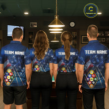Load image into Gallery viewer, American Flag Blue Galaxy Billiard Shirt For Women Custom 9 Ball Pool Team Jersey Polo &amp; 1/4 Zip TDM5886
