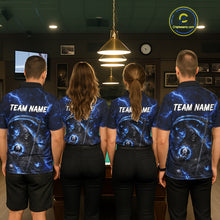 Load image into Gallery viewer, Blue 8 Ball Pool Grim Reaper Billiard Shirt For Men Custom Billiard Team Jersey Polo &amp; 1/4 Zip TDM6300