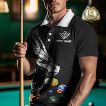 Load image into Gallery viewer, Personalized White Black 3D Dragon Billiard Balls Pool Shirt For Men, Billiard League Team Jersey TDM4342