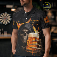 Load image into Gallery viewer, Darts And Beer That's Why I'm Here Custom Skeleton Dart Shirts For Men, Funny Drinking Jerseys TDM3989