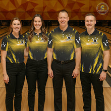 Load image into Gallery viewer, Yellow Thunder Lightning Cobra Snake Bowling Shirts For Women Custom Bowling Jersey Polo &amp; 1/4 Zip TDM6085
