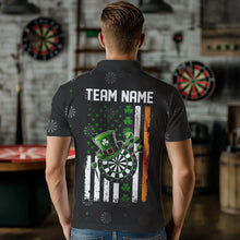 Load image into Gallery viewer, Irish American Flag Saint Patrick Day Dart Shirts For Men Custom Luckiest Shamrock Dart Jerseys TDM3606