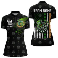Load image into Gallery viewer, Irish American Flag Saint Patrick Day Dart Shirts For Women Custom Luckiest Shamrock Dart Jerseys TDM3606