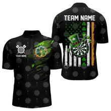 Load image into Gallery viewer, Irish American Flag Saint Patrick Day Dart Shirts For Men Custom Luckiest Shamrock Dart Jerseys TDM3606