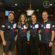 Load image into Gallery viewer, Personalized Texas American Flag Camo Billiard Shirt For Men Custom Patriotic Pool Team Jersey TDM5542