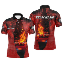 Load image into Gallery viewer, Custom Red Billiard Balls Fire 3D Printed Men Polo &amp; Quarter-Zip Shirts, Billiards Apparel Clothing TDM1677