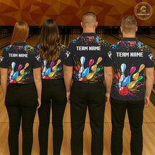 Load image into Gallery viewer, Funny Colorful Bowling Shirts For Women Custom Bowling Team Jersey Polo &amp; 1/4 Zip, Bowling Gifts TDM6590