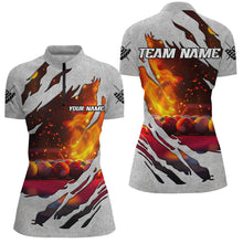 Load image into Gallery viewer, Personalized Billiard Balls Fire Flame 3D Printed Women Billiard Shirts, Billiard Apparel Clothing TDM1898