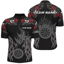Load image into Gallery viewer, Personalized Darts Tournament Jerseys For Men Custom Dartboard Fire Flame Darts Team Shirts |Red TDM2104