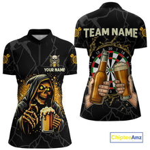 Load image into Gallery viewer, Funny Darts And Beer Grim Reaper Darts Shirt For Women Custom Drinking Darts Team Jersey Outfit TDM4879