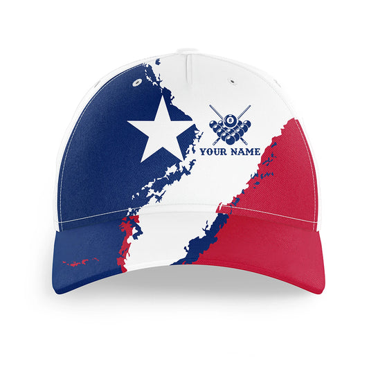 Personalized Billiard Pool Texas Flag Hats For Player Custom Patriotic Baseball Billiard Caps TDM1688