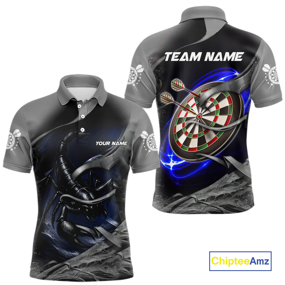 Personalized Funny Scorpion Darts Shirt For Men Custom Darts Team Shirt Jersey Polo & 1/4 Zip TDM4886