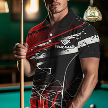 Load image into Gallery viewer, Black And Red 8 Ball Crown Men&#39;s Billiard Shirts Custom Billiards Jerseys, Pool League Team Shirts TDM5131