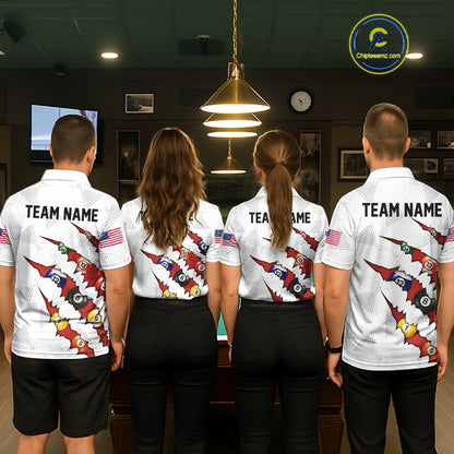 Personalized Scratch 8 Ball Billiard Shirt For Men Custom Pool Jersey, Billiard Team Shirt |Red TDM5989