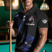 Load image into Gallery viewer, Personalized Grunge Las Vegas Flag Smoke Billiard Shirt For Men Custom 8 Ball Pool Team Jerseys TDM4288