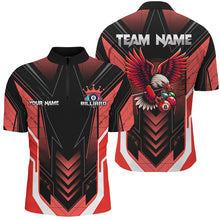 Load image into Gallery viewer, Personalized Funny Eagle Billiard Shirts For Men Custom Name Red Billiard Balls Sports Jerseys TDM2414