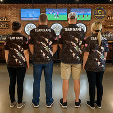 Load image into Gallery viewer, Personalized Scratch Darts Shirt For Women Custom Darts Jersey Team Polo &amp; Quarter Zip |Black TDM5868