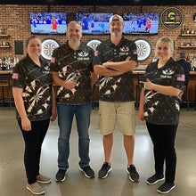 Load image into Gallery viewer, Personalized Scratch Darts Shirt For Women Custom Darts Jersey Team Polo &amp; Quarter Zip |Black TDM5868