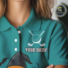 Load image into Gallery viewer, Funny Ghostly Beer Halloween Golf Polo Shirt For Women Custom Halloween Ladies Golf Outfit TDM4944