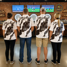 Load image into Gallery viewer, Personalized Skull White Grunge Darts Polo And Quarter-Zip Shirts For Women Custom Dart Team Jerseys TDM2922