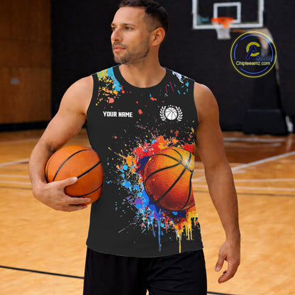 Funny Colorful Paint Splash Basketball Shirt Custom Name And Number Best Basketball Team Jersey TDM5673