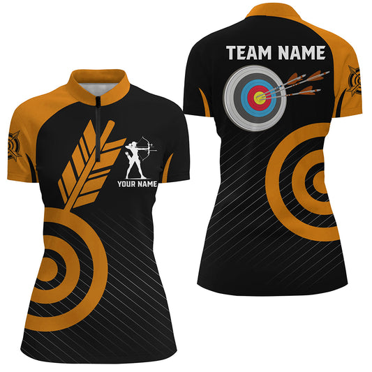 Personalized Orange Archery Jerseys For Women Custom Archery  Shirts Team League Archery Uniform TDM1948