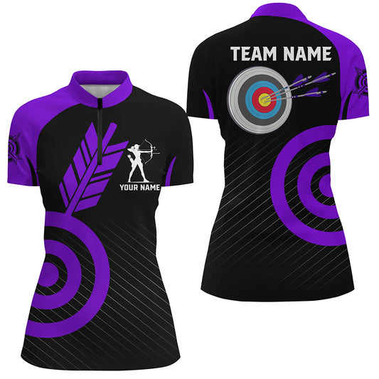 Personalized Purple Archery Jerseys For Women Custom Archery  Shirts Team League Archery Uniform TDM1949