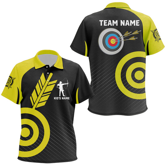 Personalized Yellow Archery Jerseys For Kid Custom Archery  Shirts Team League Archery Uniform TDM1950