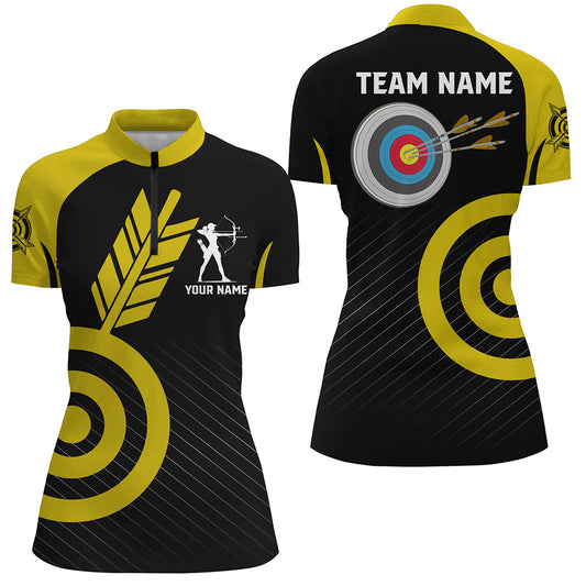 Personalized Yellow Archery Jerseys For Women Custom Archery  Shirts Team League Archery Uniform TDM1950