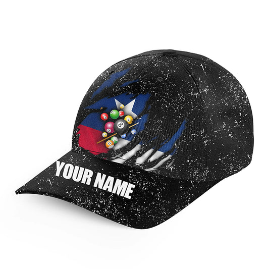 Grunge Texas Flag 3D Billiard Balls Caps For Men Women Custom Uniform Patriotic Top Hats Billiard TDM1389