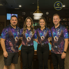 Load image into Gallery viewer, Funny Eagle Galaxy Billiard Shirt For Women Custom 8 Ball Pool Team Jersey Polo &amp;1/4 Zip TDM6044
