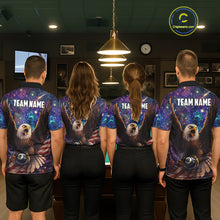 Load image into Gallery viewer, Funny Eagle Galaxy Billiard Shirt For Women Custom 8 Ball Pool Team Jersey Polo &amp;1/4 Zip TDM6044