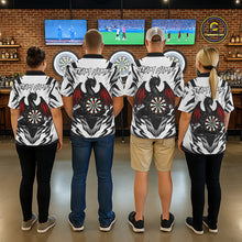 Load image into Gallery viewer, Personalized Dragon Darts Jersey For Men Custom Darts Polo &amp; Quarter Zip Team Shirts |Red TDM6310