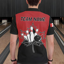Load image into Gallery viewer, Man Wearing Canada Bowling Polo Shirt Back View Personalized Bowling Team Jersey