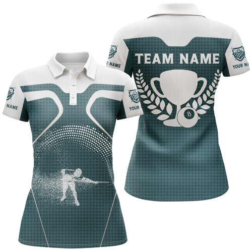 Personalized 3D Billiard Polo Shirts For Women, Custom Funny Billiard Player Shirts TDM0086