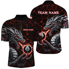 Load image into Gallery viewer, Personalized Dragon 8 Ball Pool Lightning Custom Red Men Billiard Shirts, Cool Team Billiard Jersey TDM2013