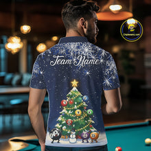 Load image into Gallery viewer, Funny Christmas Billiard Balls Pine Tree Pool Shirt For Men Custom Xmas Billiard Shirts Gifts TDM5215
