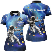 Load image into Gallery viewer, Personalized Astronaut Billiard Balls 3D Printed Shirts For Women Custom Funny Billiard Apparel |Blue TDM2015