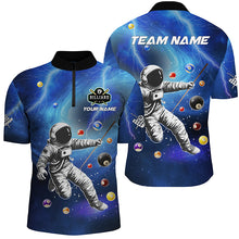 Load image into Gallery viewer, Personalized Astronaut Billiard Balls 3D Printed Shirts For Men Custom Funny Billiard Apparel |Blue TDM2015