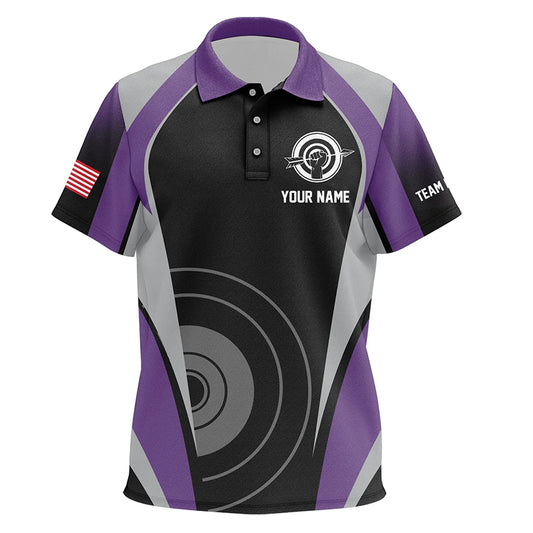 Personalized Purple Archery Jerseys Polo Shirts For Kid Best Custom Archery Uniform For Team TDM0462