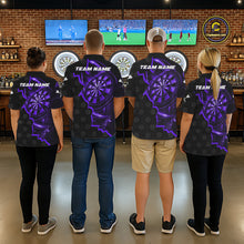 Load image into Gallery viewer, Purple Dartboard Ligthning Darts Shirt For Women Custom Darts Jersey Team Polo &amp; Quarter Zip TDM6111