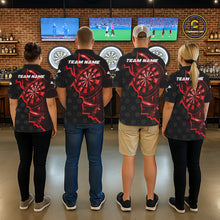 Load image into Gallery viewer, Red Dartboard Ligthning Darts Shirt For Women Custom Darts Jersey Team Polo &amp; Quarter Zip TDM6112
