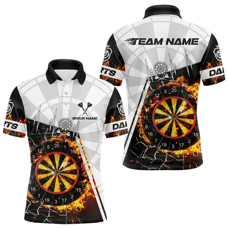 Personalized Dartboard Fire Break Glass Dart Shirts For Men Darts Jerseys TDM3607