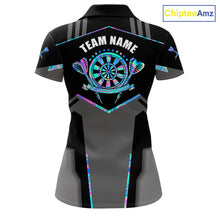 Load image into Gallery viewer, Personalized Holographic Darts Jersey Custom Darts Shirt For Women Team Polo &amp; Quarter Zip Shirt TDM6126