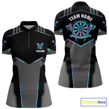 Load image into Gallery viewer, Personalized Holographic Darts Jersey Custom Darts Shirt For Women Team Polo &amp; Quarter Zip Shirt TDM6126